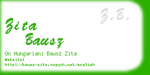 zita bausz business card
